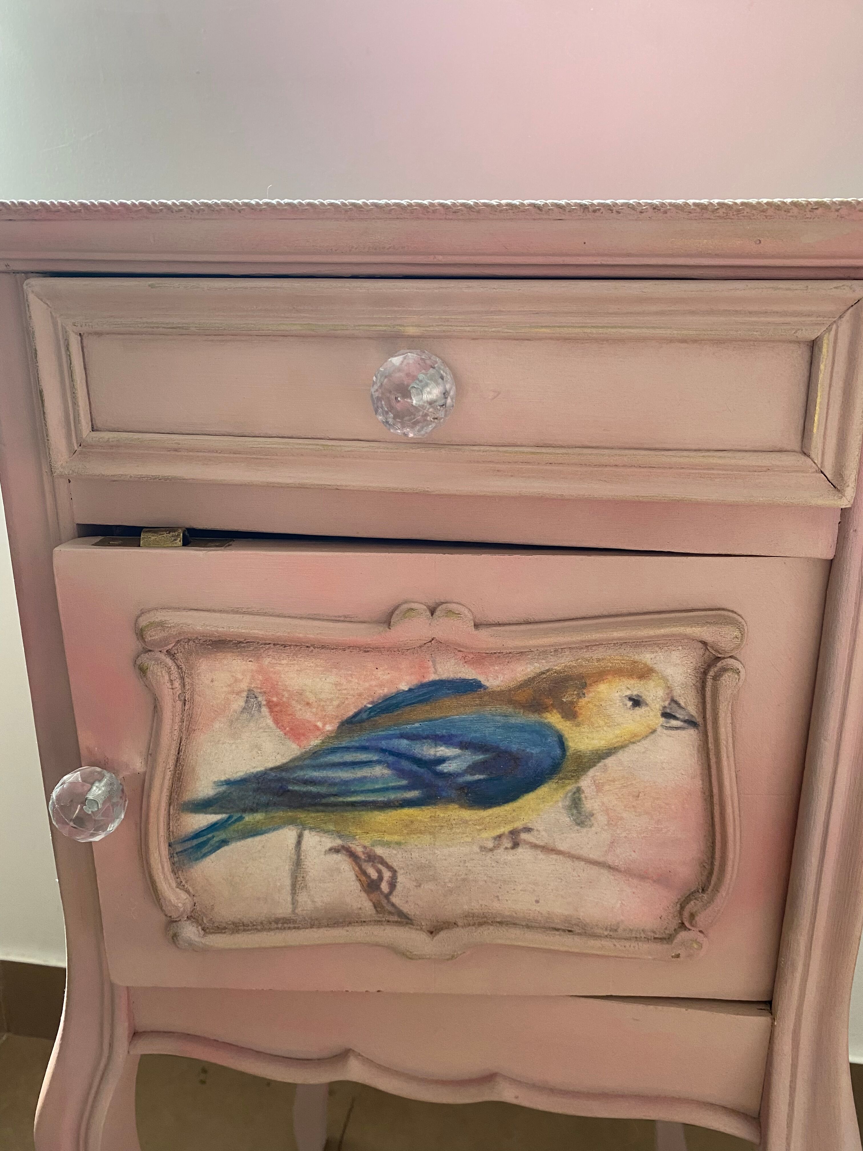 Baroque style bedside table