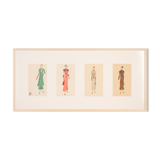 Art Déco Fashion Illustration V, Gouache on Paper, 123 x 58 cm