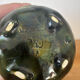 Pot ou cache pot Majolica Sarreguemines barbotine émaillée verte