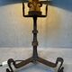 Antique Spanish brutalist table lamp – wrought iron