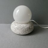 Speckled ceramic pebble lamp, 80s