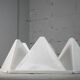 Fiberglass circa 1970. 6 tetrahedron-shaped elements. France.