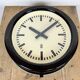 Large Industrial Brown Bakelite East German Wall Clock from GW, 1960s