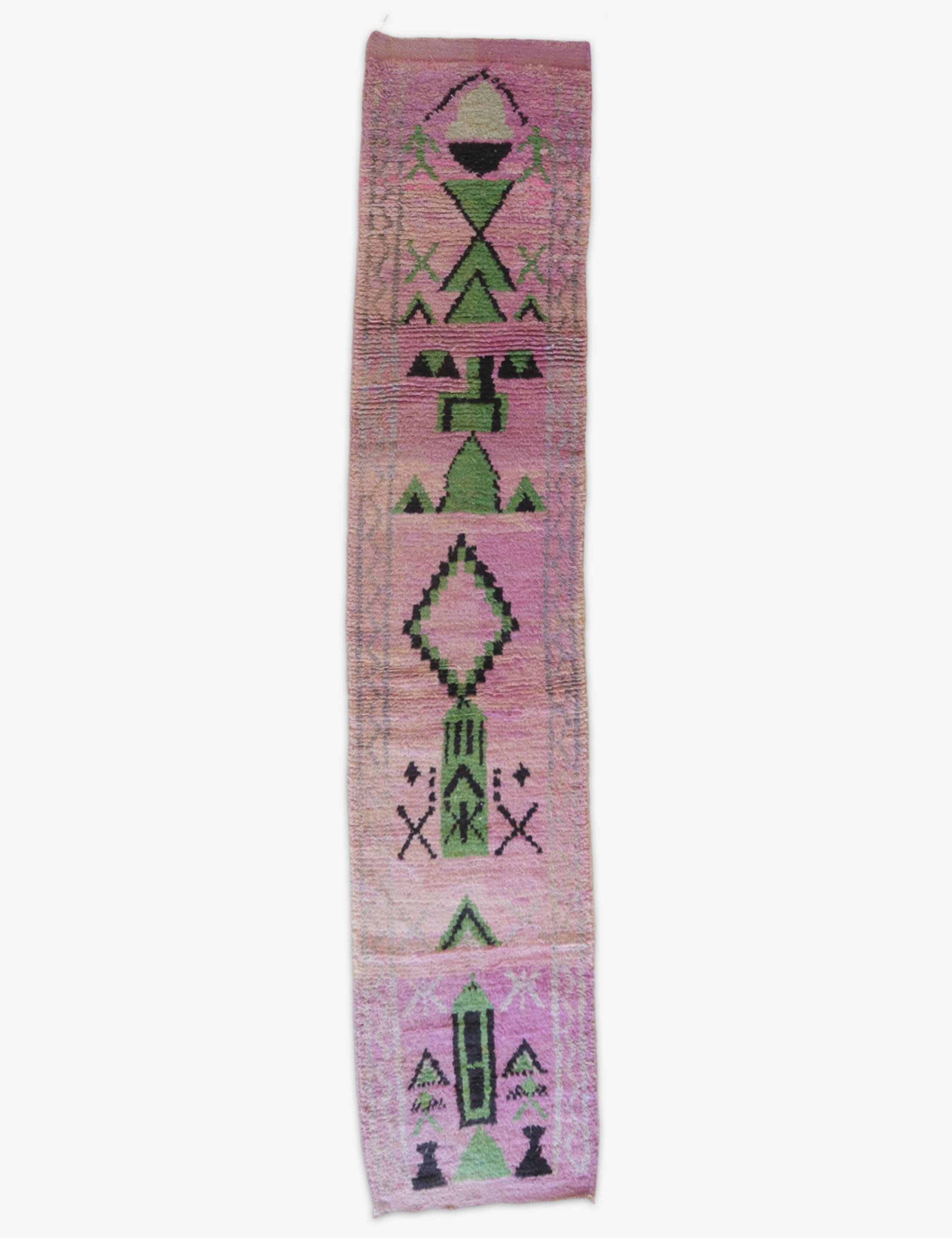 Berber Hallway Rug Lavender - 388 x 79 cm