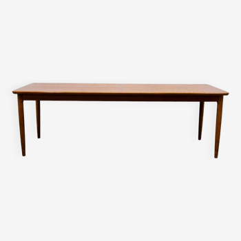 Vintage elongated teak coffee table 60s