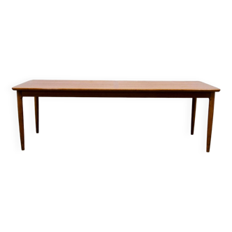 Vintage elongated teak coffee table 60s