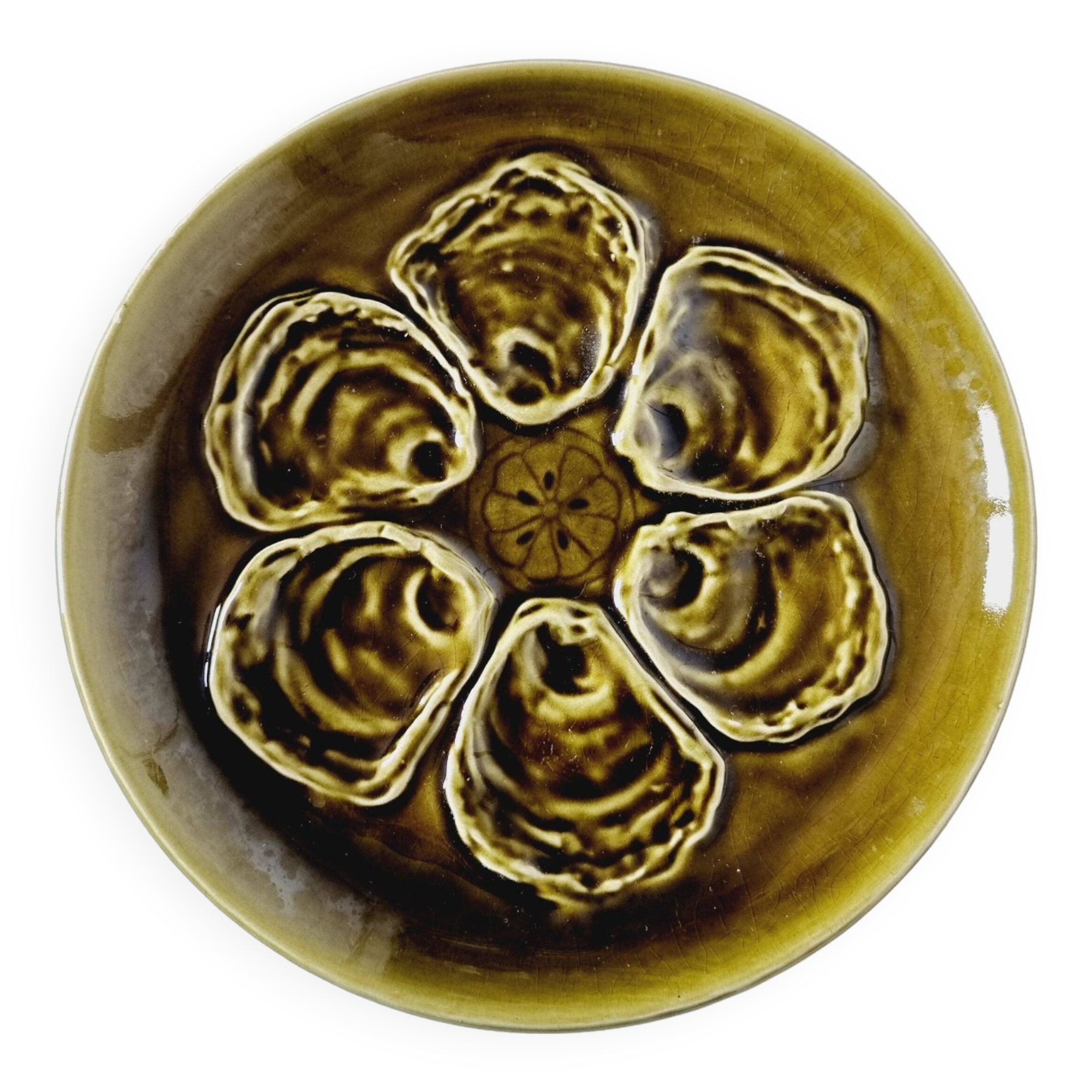 High quality ceramic plate for 6 oysters