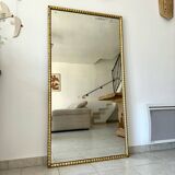 19th century silver leaf mirror