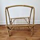 Vintage rattan magazine rack in bohemian style '1970s -