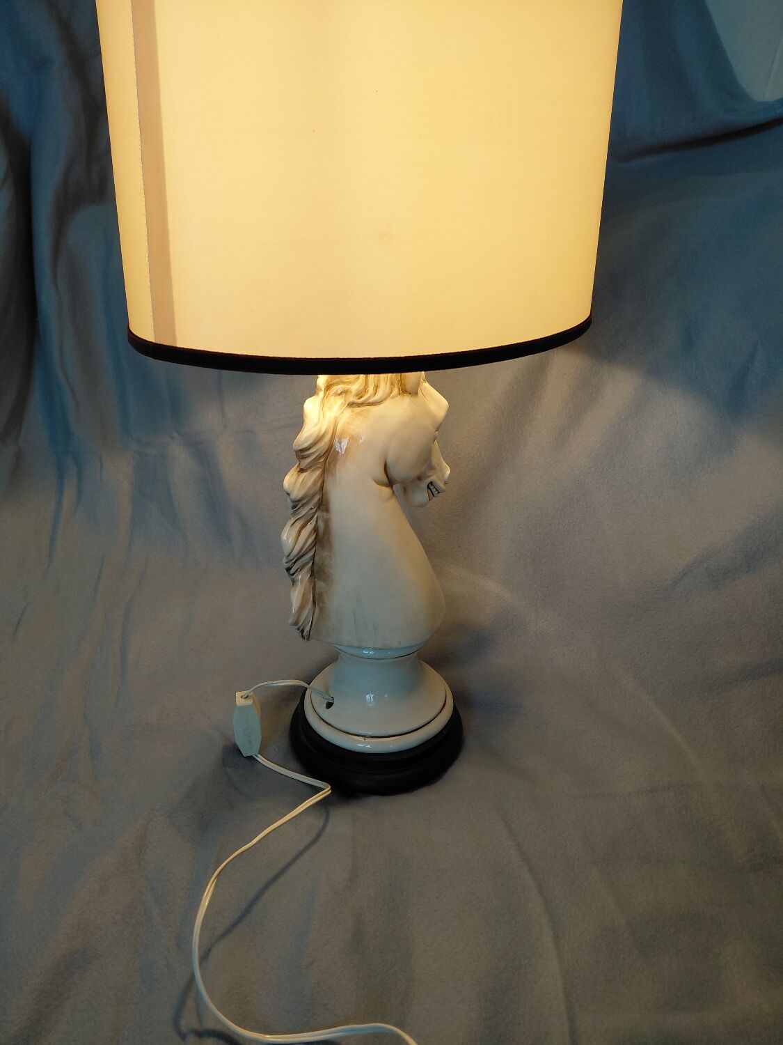 1970s ceramic horse lamp