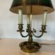 Bronze and sheet metal lamp, 20th century