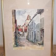 Tableau aquarelle ruelle