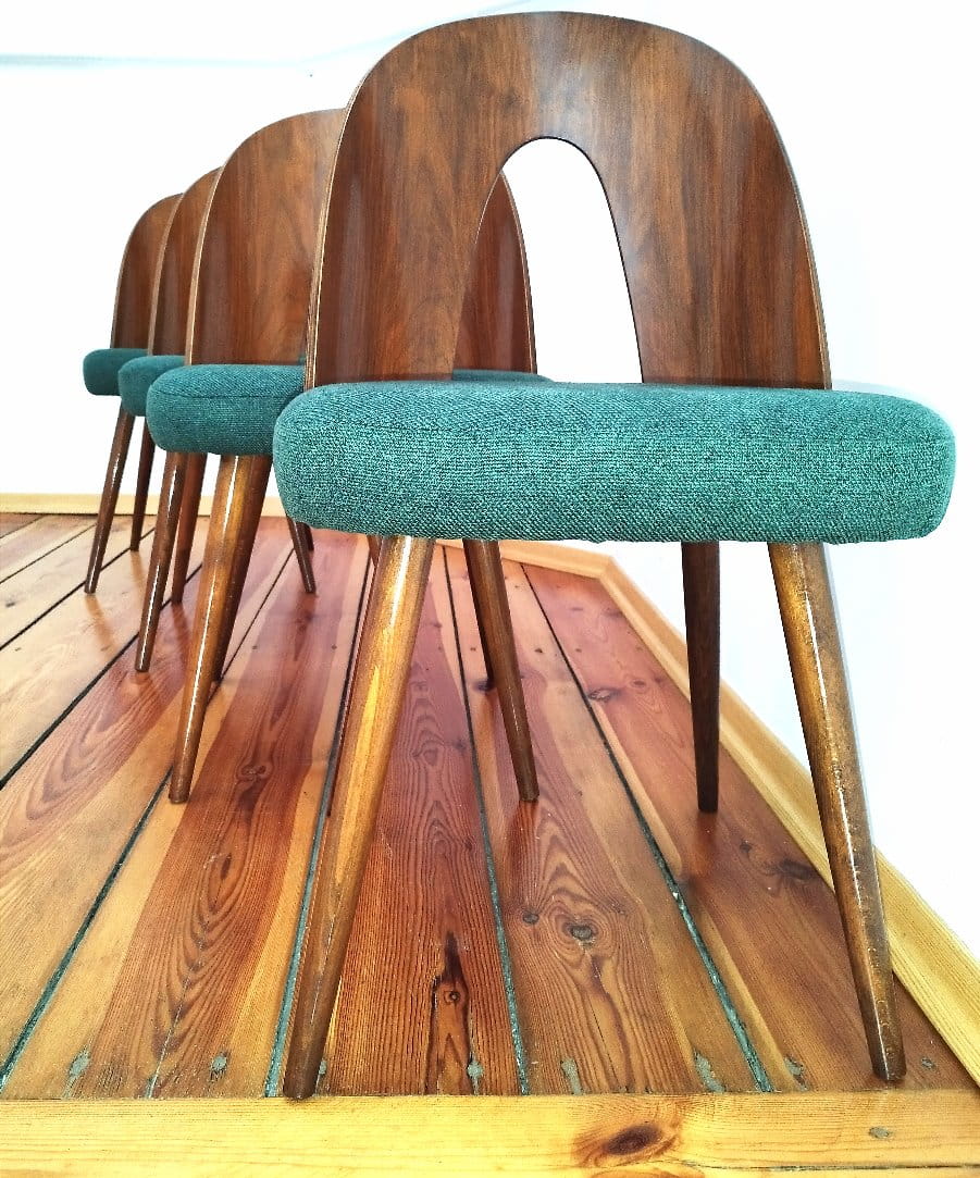 Set of four chairs, designed by A. Suman, Tatra Nabytok, Czechoslovakia, 60s