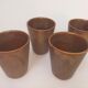 4 tasses à café Digoin en grès