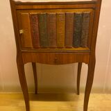 Louis XV style bedside, door imitating books