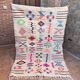 Handmade wool Berber rug – Colourful bohemian Moroccan kilim