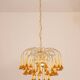Marilyn Monroe, Orange Murano Glass Flowers Drops Chandelier, 1970s