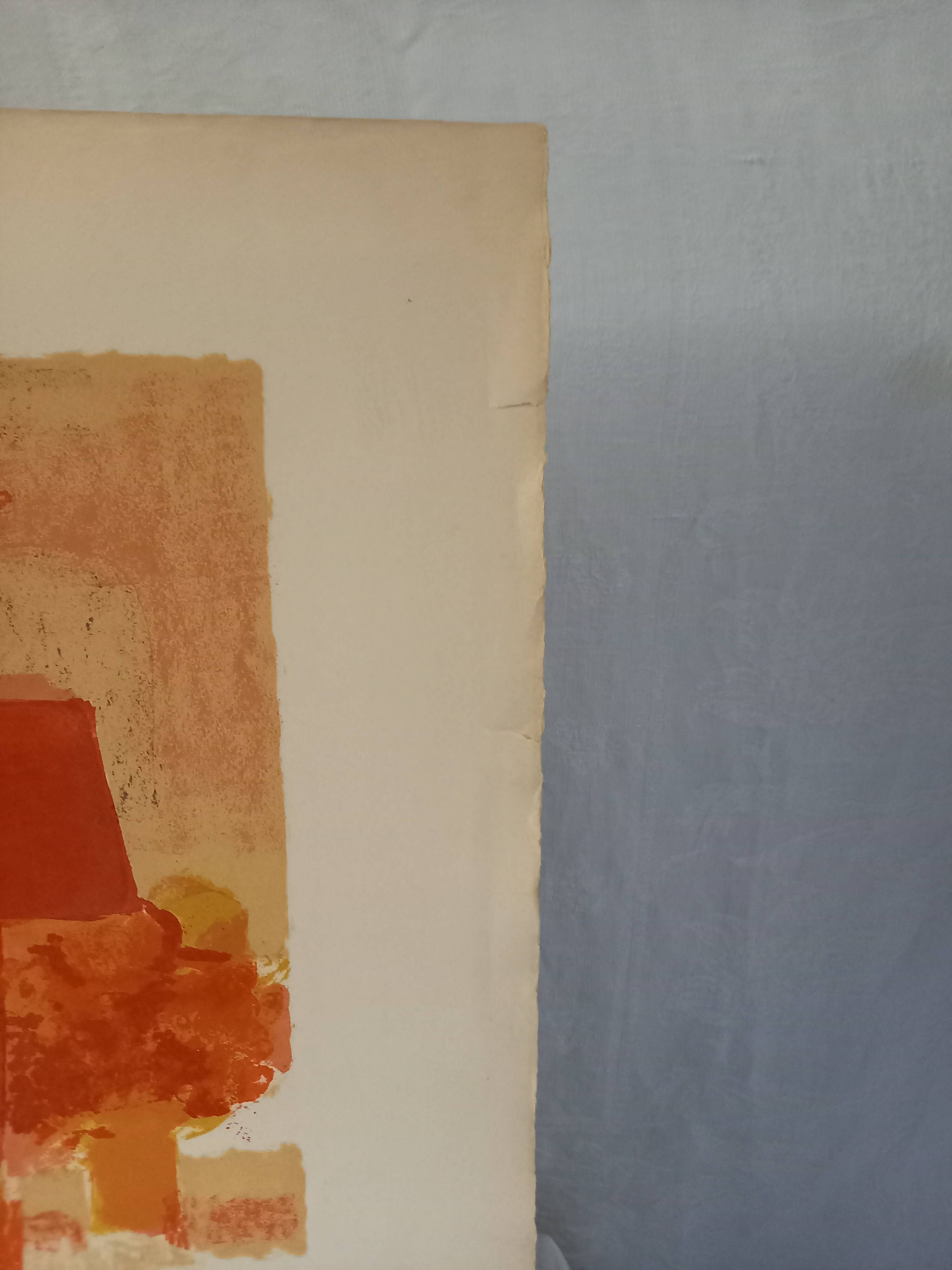 Lithograph by Bernard Cathelin, Mexican Market, 1965