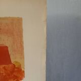 Lithograph by Bernard Cathelin, Mexican Market, 1965