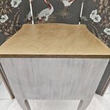 Louis XV style bedside table in marquetry
