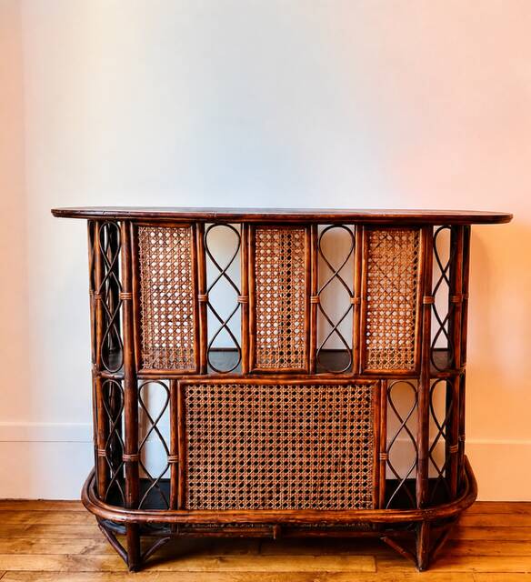 Rattan and cane bar