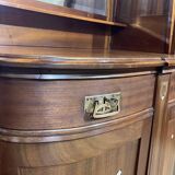 Art Nouveau mahogany buffet with clock in the style of G. Serrurier Bovy.