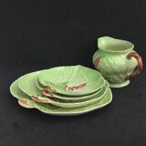 Carlton ware set plates green foxglove