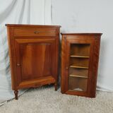 Furniture corner 2 vitreous Louis-Philippe style