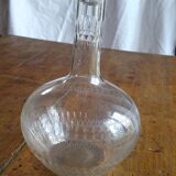 Carved glass decanter late XIX, early XX