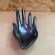 Old vallauris pocket tray hand shape black ceramic vintage decoration