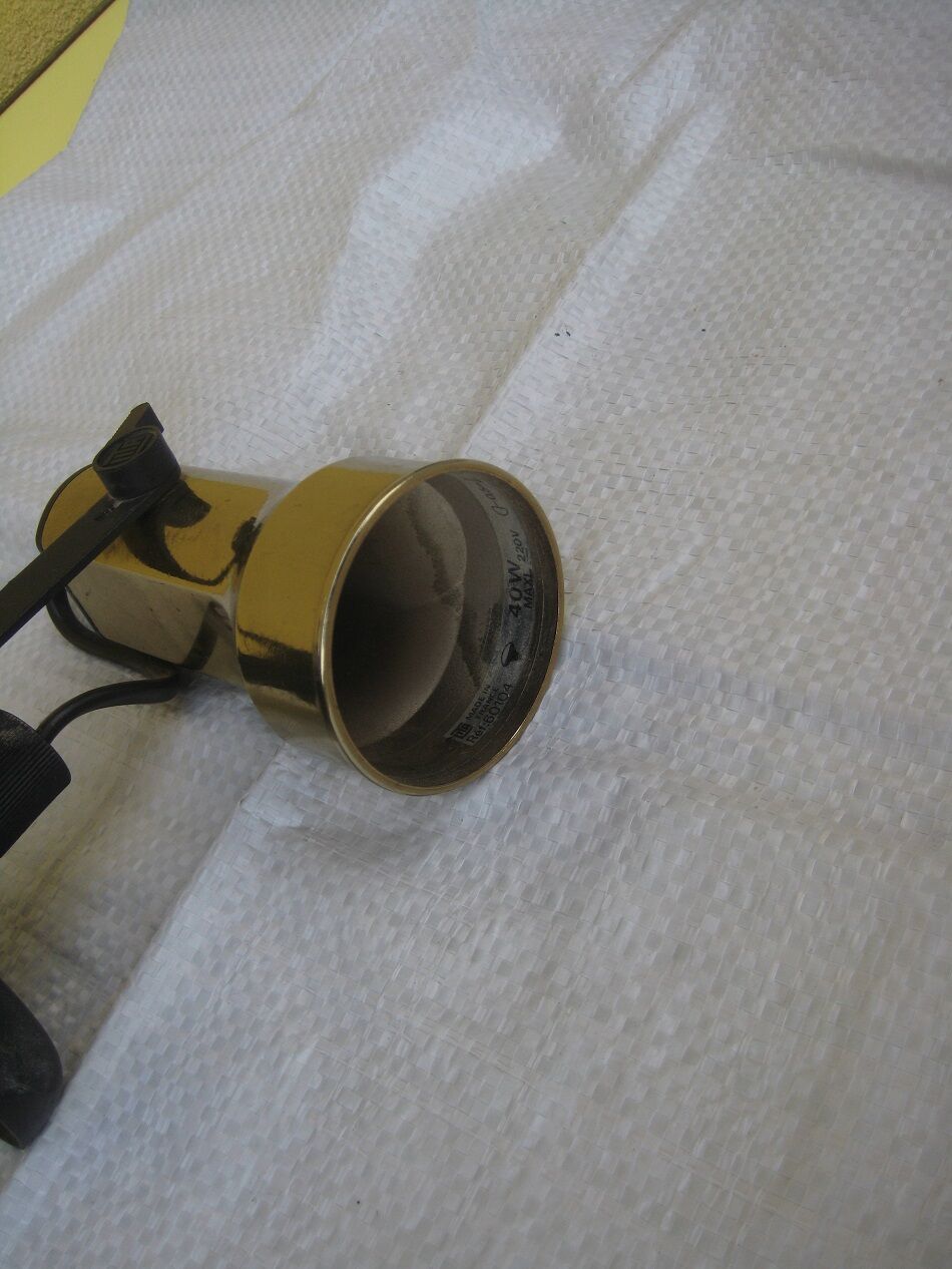 Pair of Lita design spotlights from the 70's, gilded