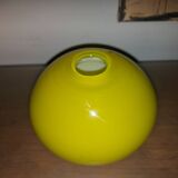 Yellow blown glass vase
