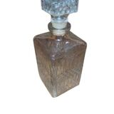 Chiseled Glass Whiskey Decanter with Airtight Stopper