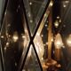 Vintage handmande octagonal glass and brass pendant lantern, Italy
