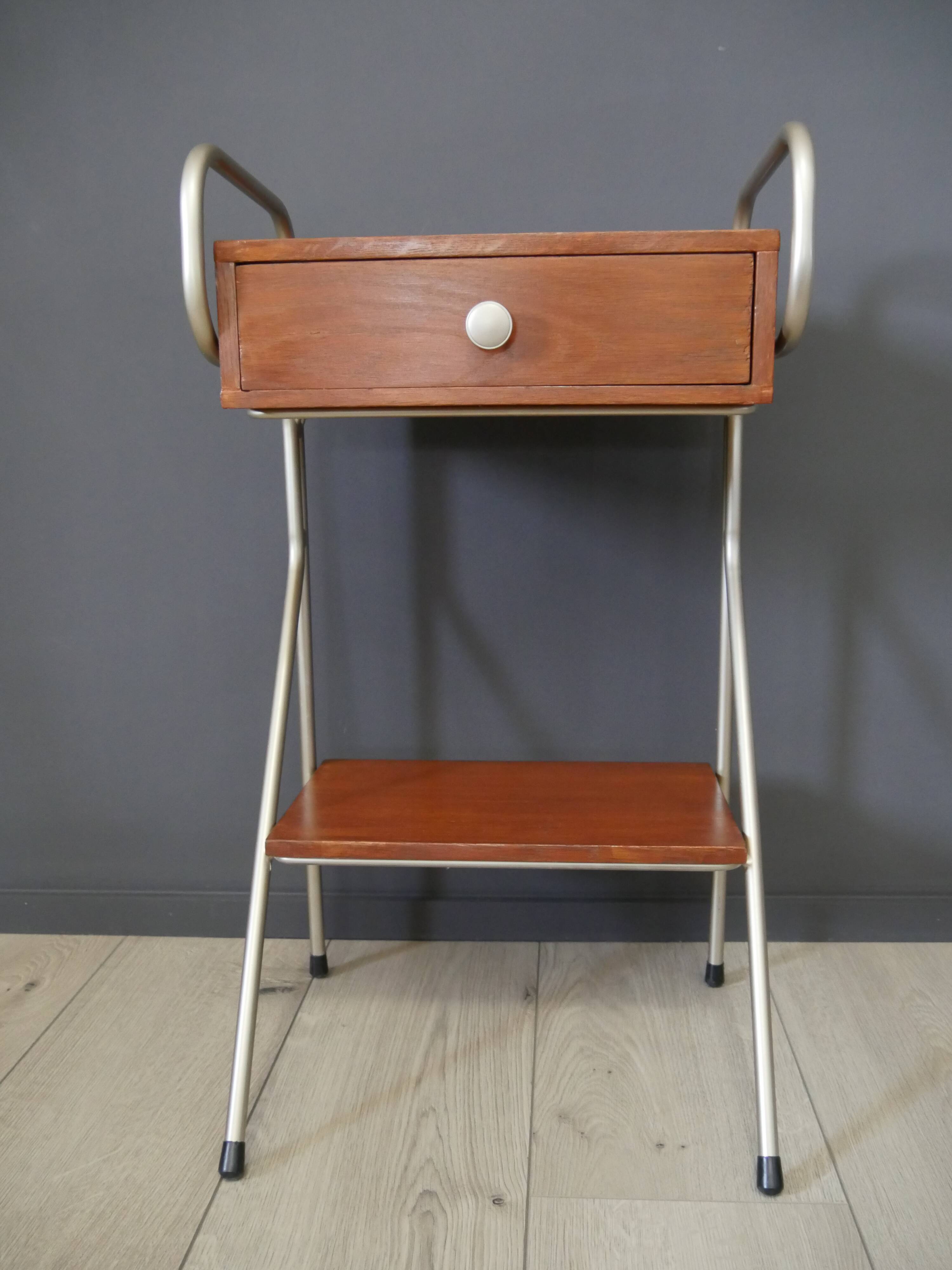 Vintage bedside table jacques hitier style