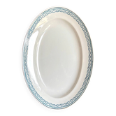 Large oval dish St Amand in blue ironstone