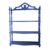 Tea shelf, late 19th century, painted blue.