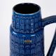 Vase en céramique bleue, design allemand, années 1960, fabriqué par Scheurich.