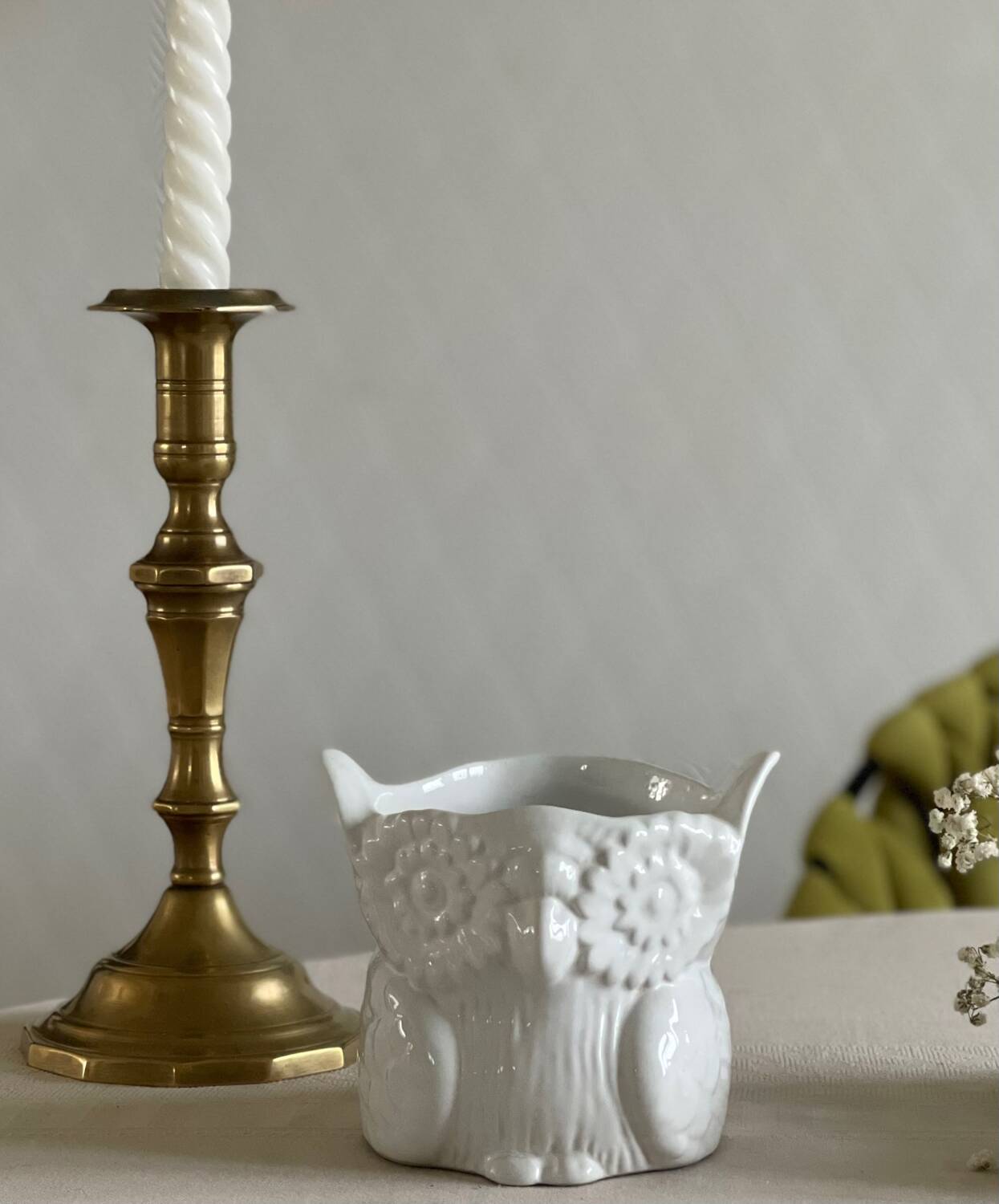 Vintage Italy Owl Vase