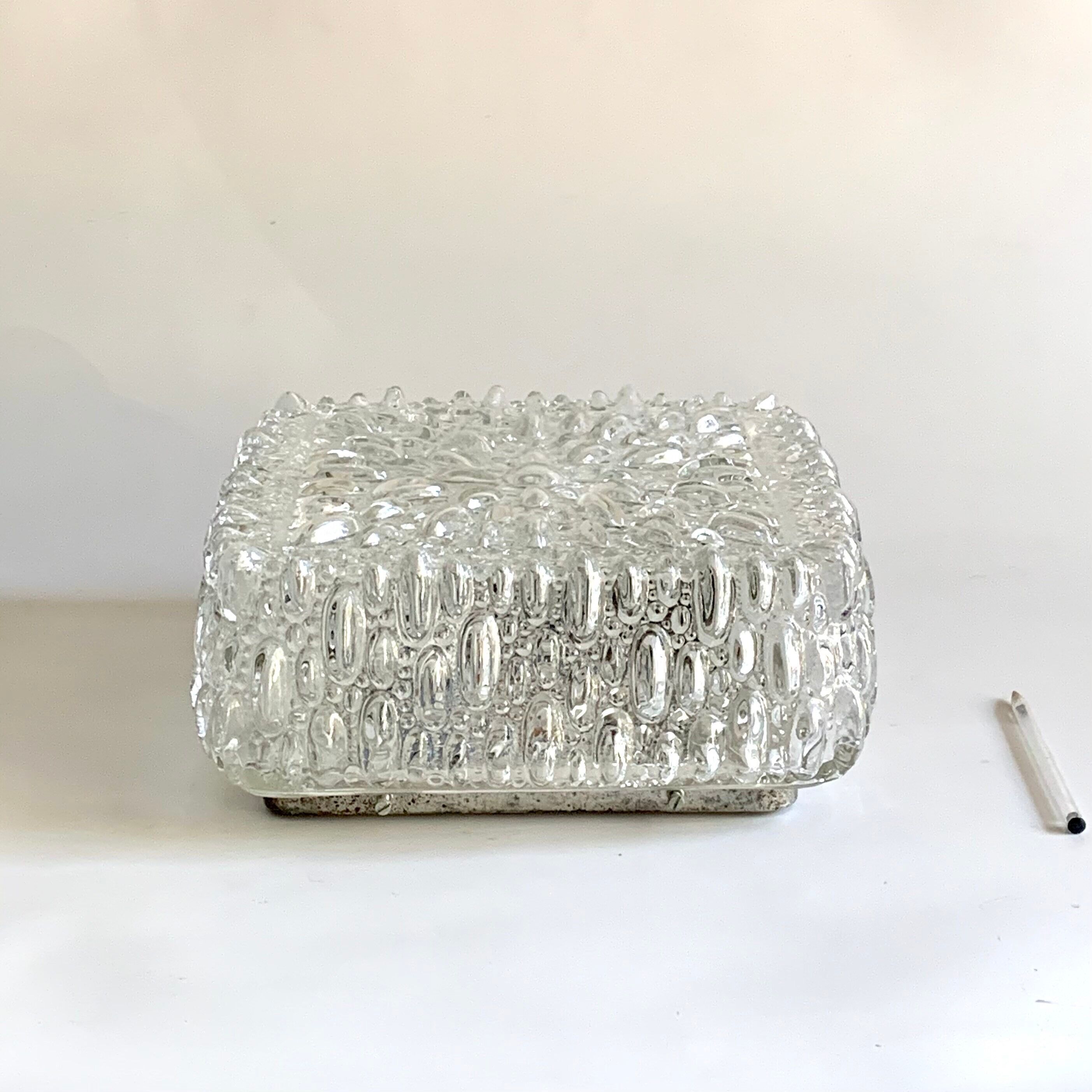 Plafonnier verre bubble vintage Helena Tynell pour Limburg
