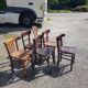Lot de six chaises de bistrot dépareillées Baumann