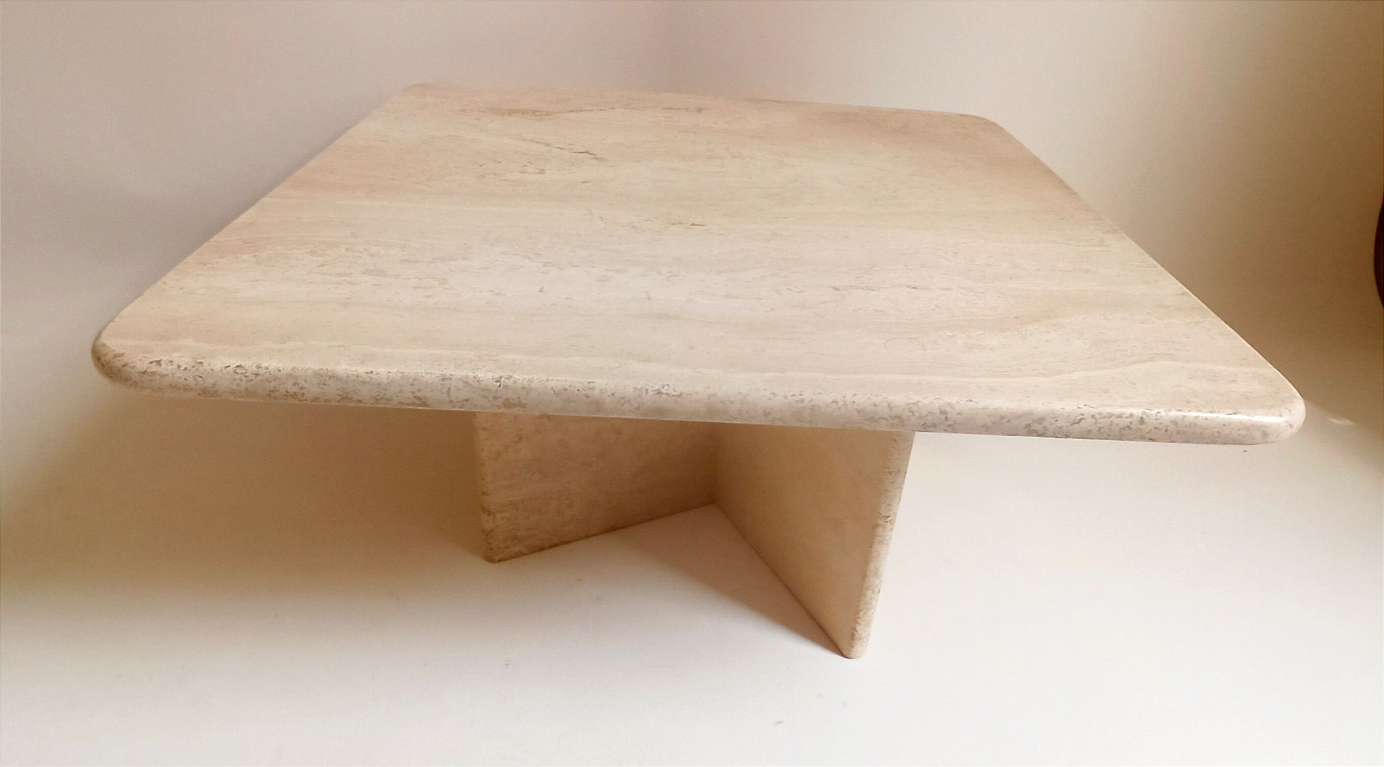 Travertine coffee table 70s