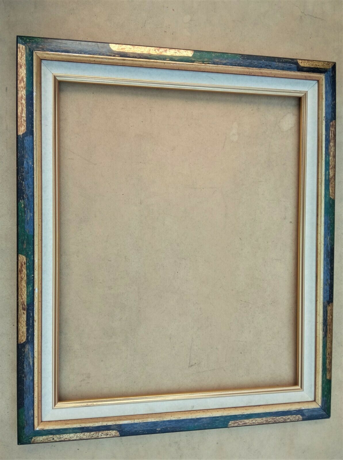 Contemporary gold and green blue frame
