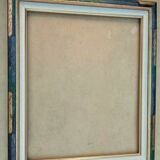 Cadre contemporain or et vert bleu