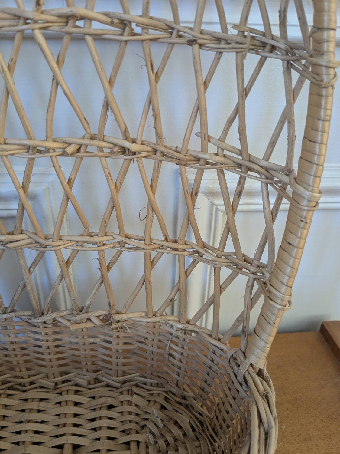 Rattan shelf