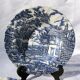 3 Hollow plates in Blue Myott English Earthenware "The Hunter"