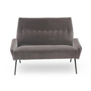Two-seater velvet sofa by Felice Rossi, 1950s.