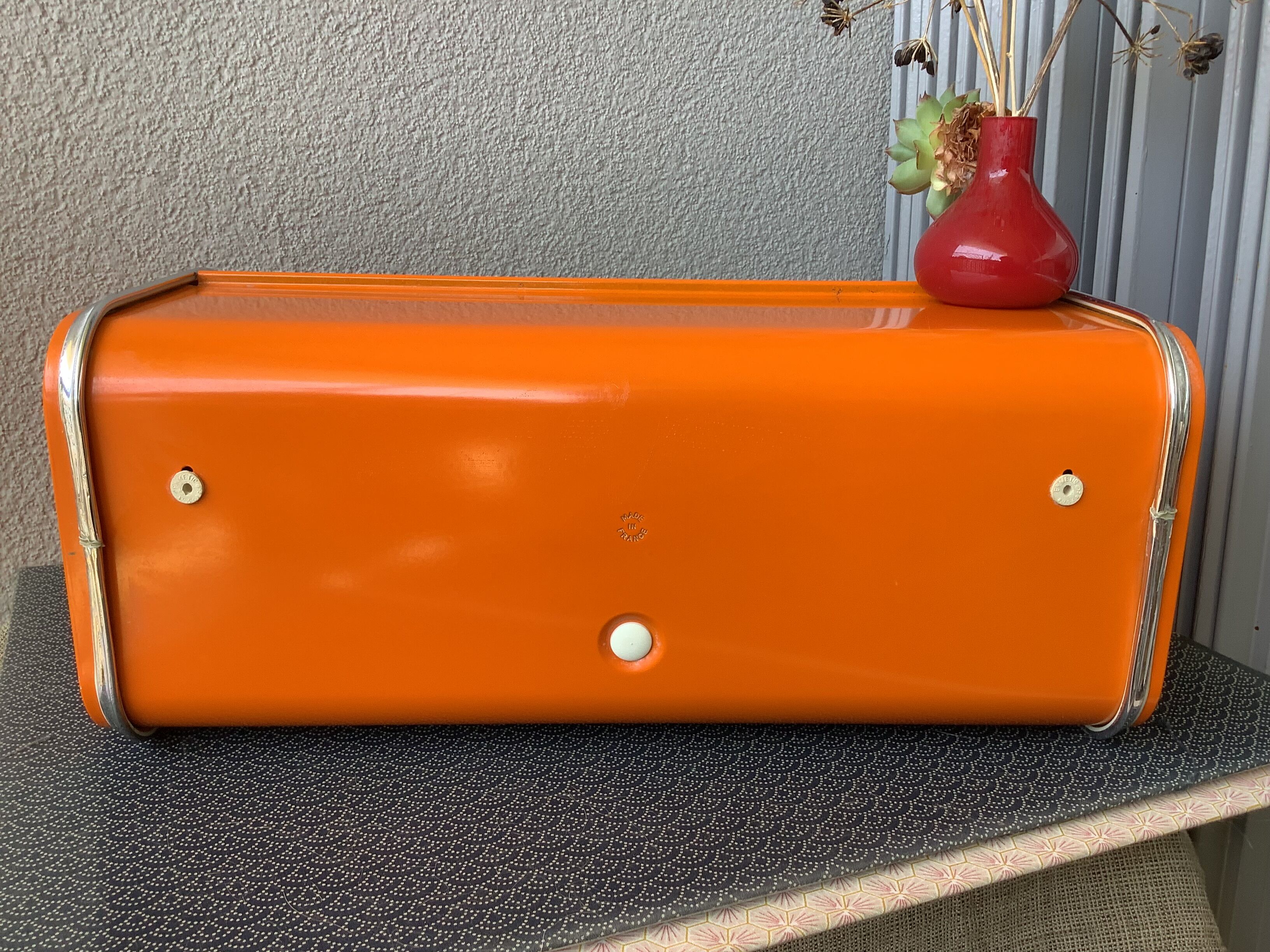 Rossignol seventies orange bread box - space age | Selency