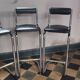 Chaise tabouret de bar chrome 1980