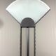 Italian steel tear plate and glass floor lamp 1980’s.